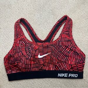 Nike Pro Dri-Fit Swoosh Racerback Red Sports Bra XS